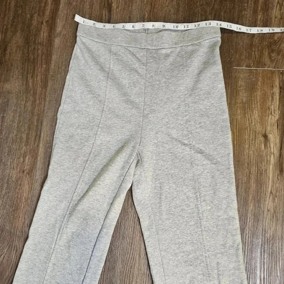 No Vacancy Wide Leg High Waisted Side  Leg Zipper Accent‎ Gray Leggings SZ L - Picture 9 of 12